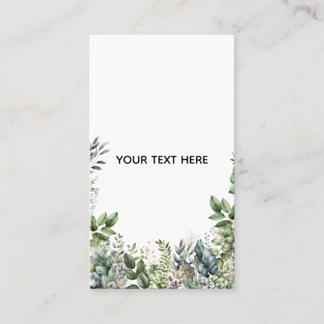 Erstellen Sie Ihr eigenes botanisches Design Visitenkarte (Vorderseite)