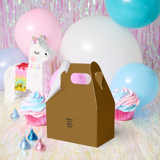 Erstellen Sie Ihr eigenes Braun Geschenkschachtel (Party)