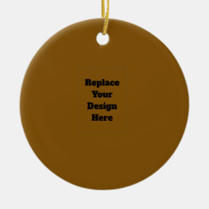 Erstellen Sie Ihr eigenes Braun Keramik Ornament