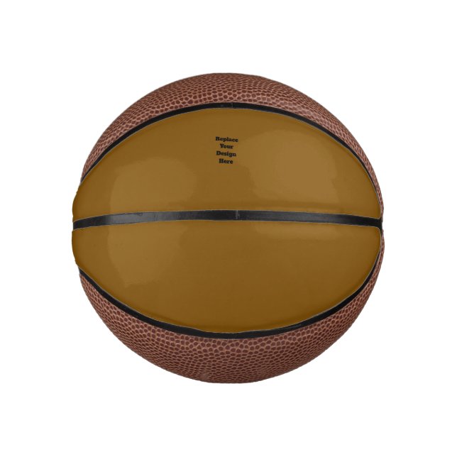 Erstellen Sie Ihr eigenes Braun Mini Basketball (Vorderseite)
