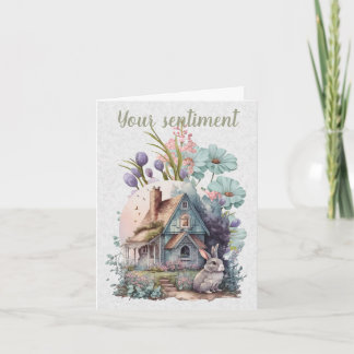 Erstellen Sie Ihr eigenes Bunny House & Wildblumen Karte