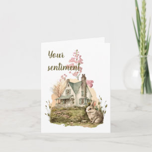 Erstellen Sie Ihr eigenes Bunny House & Wildblumen Karte