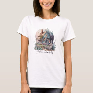 Erstellen Sie Ihr eigenes Bunny House & Wildblumen T-Shirt
