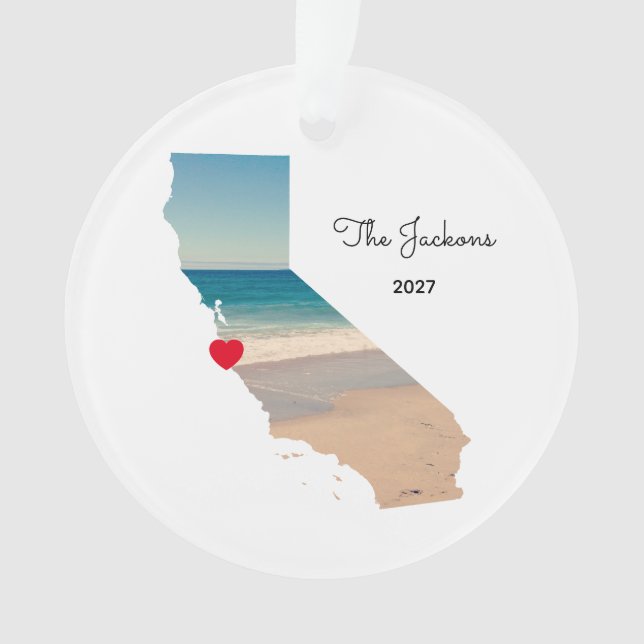 Erstellen Sie Ihr eigenes California Beach Trip Fo Ornament (Vorderseite)