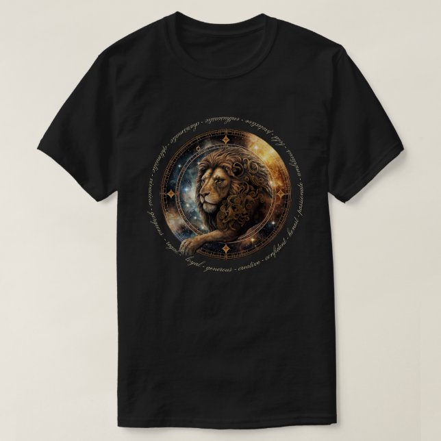 Erstellen Sie Ihr eigenes Celestial Leo Zodiac T-Shirt (Design vorne)