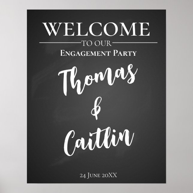 Erstellen Sie Ihr eigenes Chalkboard-Party Poster (Vorne)