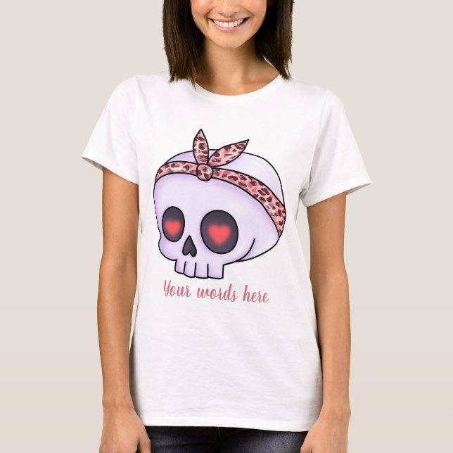 Erstellen Sie Ihr eigenes Chibi Skull Valentine T-Shirt (Vorderseite)
