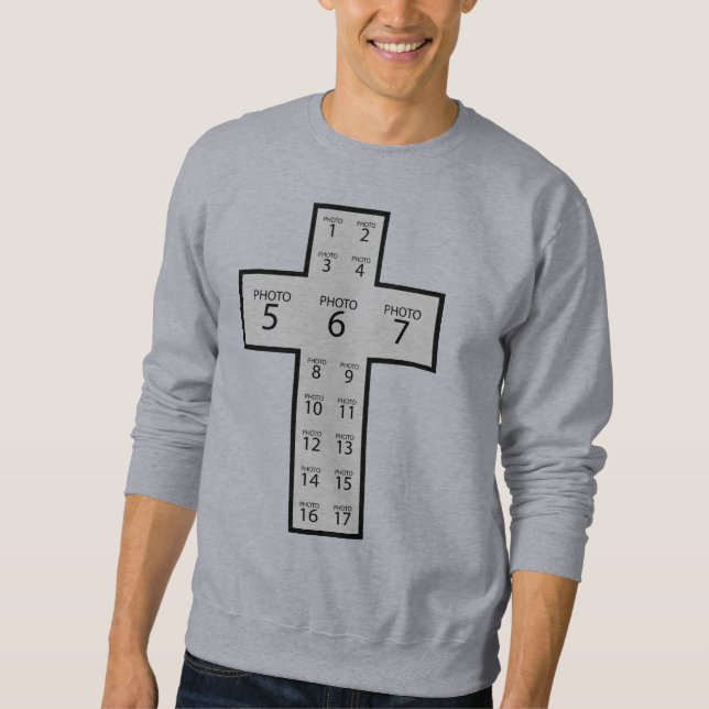 Erstellen Sie Ihr eigenes Christliches Kreuz aus 1 Sweatshirt (Vorderseite)