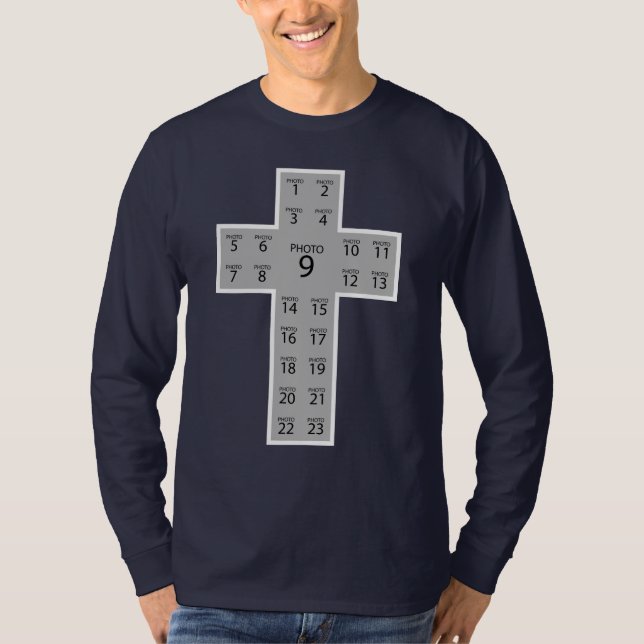 Erstellen Sie Ihr eigenes Christliches Kreuz mit 2 T-Shirt (Vorderseite)