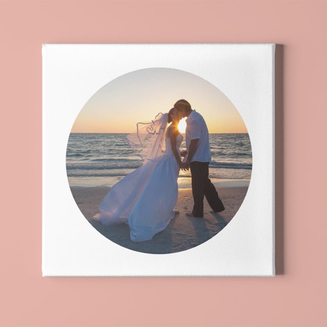 Erstellen Sie Ihr eigenes Circle Shape Wedding Fot Leinwanddruck (Circle Shape Wedding Photo Canvas Print)