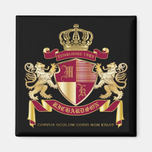 Erstellen Sie Ihr eigenes Coat von Arms Red Gold L Magnet