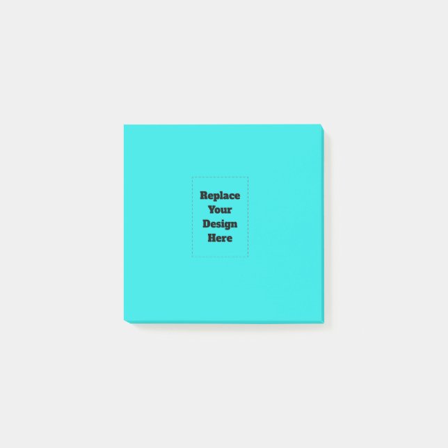 Erstellen Sie Ihr eigenes Cyan Post-it Klebezettel (Vorderseite)