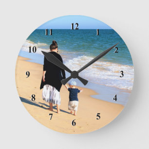 Erstellen Sie Ihr eigenes Design individuelles Fot Runde Wanduhr