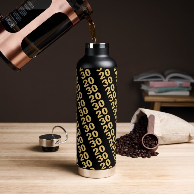 Erstellen Sie Ihr eigenes Design Modernes Neujahrs Trinkflasche (Kaffee)