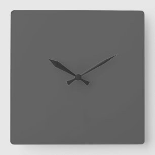 Erstellen Sie Ihr eigenes dunkelgraues benutzerdef Quadratische Wanduhr