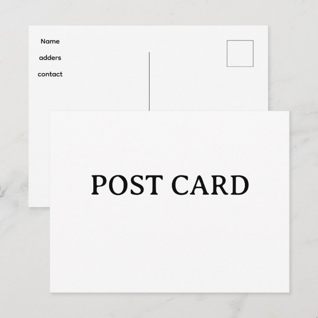 Erstellen Sie Ihr eigenes einfaches benutzerdefini Postkarte (Vorne/Hinten)