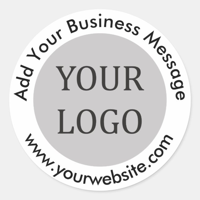 Erstellen Sie Ihr eigenes einfaches Firmenlogo Runder Aufkleber (Vorderseite)