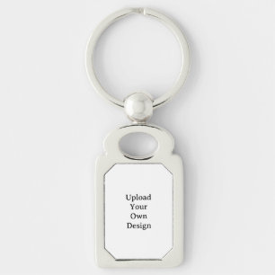 Erstellen Sie Ihr eigenes einfaches Rechteck 1,8"x Schlüsselanhänger