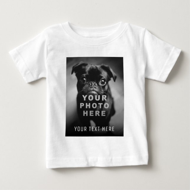 Erstellen Sie Ihr eigenes einfaches Single-Foto un Baby T-shirt (Vorderseite)