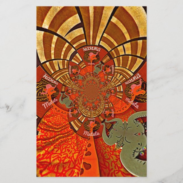 Erstellen Sie Ihr eigenes einzigartiges afrikanisc Briefpapier (Vorderseite)