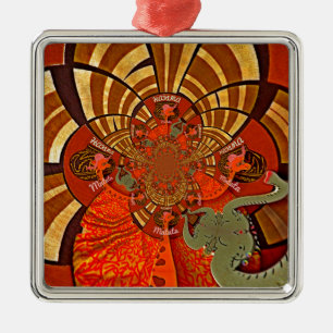 Erstellen Sie Ihr eigenes einzigartiges afrikanisc Ornament Aus Metall