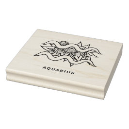 Erstellen Sie Ihr eigenes elegantes Aquarius Zodia Gummistempel