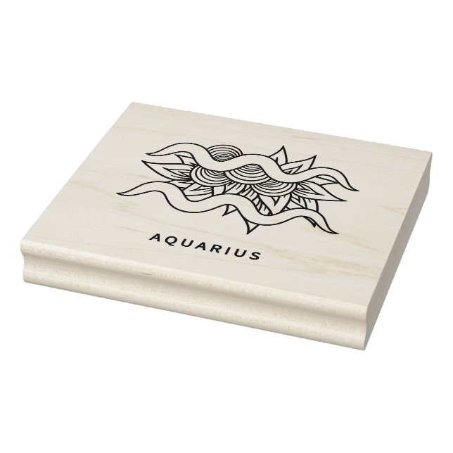 Erstellen Sie Ihr eigenes elegantes Aquarius Zodia Gummistempel (Stempel)