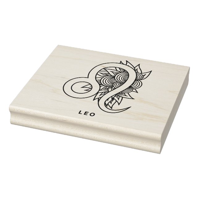 Erstellen Sie Ihr eigenes elegantes Leo Zodiac Gummistempel (Stempel)