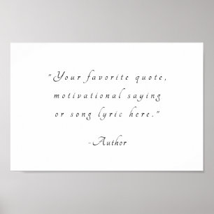 Erstellen Sie Ihr eigenes elegantes Minimalistisch Poster