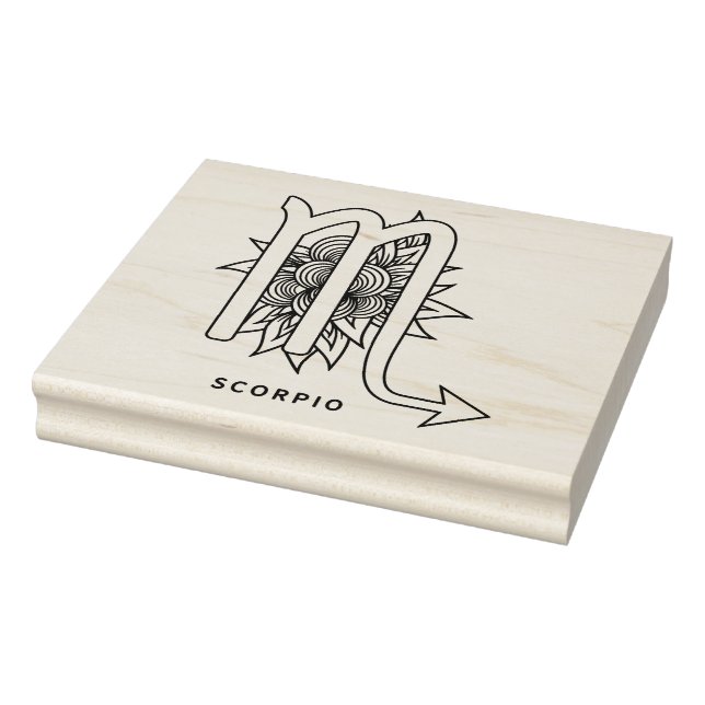 Erstellen Sie Ihr eigenes elegantes Skorpio Zodiac Gummistempel (Stempel)