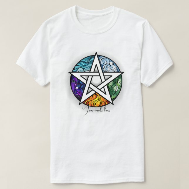 Erstellen Sie Ihr eigenes elementares Pentagramm T-Shirt (Design vorne)
