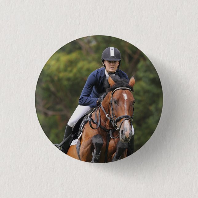 Erstellen Sie Ihr eigenes equestrisches Pferdefoto Button (Vorderseite)