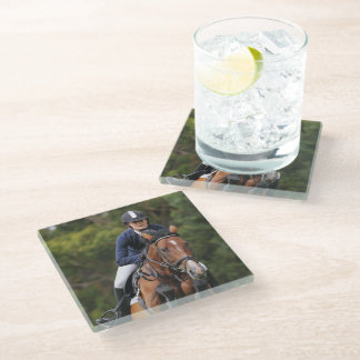Erstellen Sie Ihr eigenes equestrisches Pferdefoto Glasuntersetzer