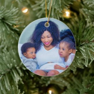 Erstellen Sie Ihr eigenes Familien-Kinder-Foto Keramik Ornament