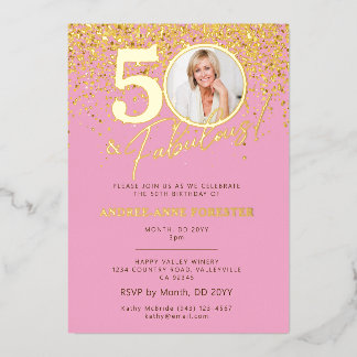 Erstellen Sie Ihr eigenes fantastisches Meilenstei Folieneinladung