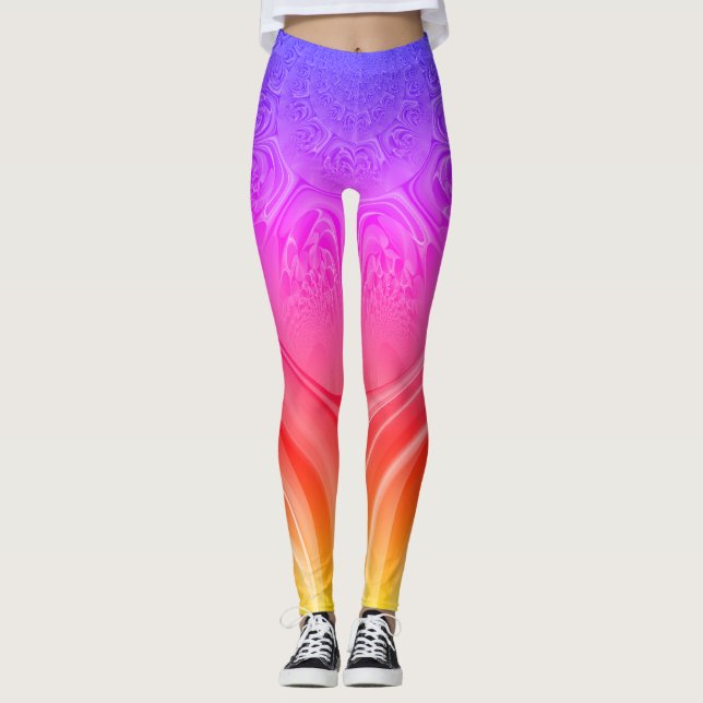 Erstellen Sie Ihr eigenes farbenfrohes Valentine C Leggings (Vorderseite)