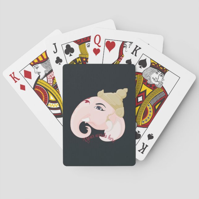 Erstellen Sie Ihr eigenes farbiges Ganesh-Profil Spielkarten (Rückseite)