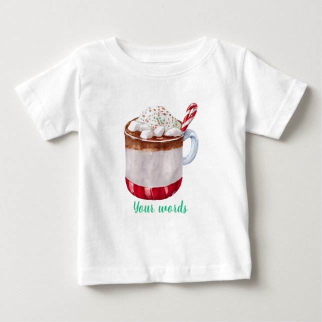 Erstellen Sie Ihr eigenes festes Pfefferminzkakao Baby T-shirt (Vorderseite)