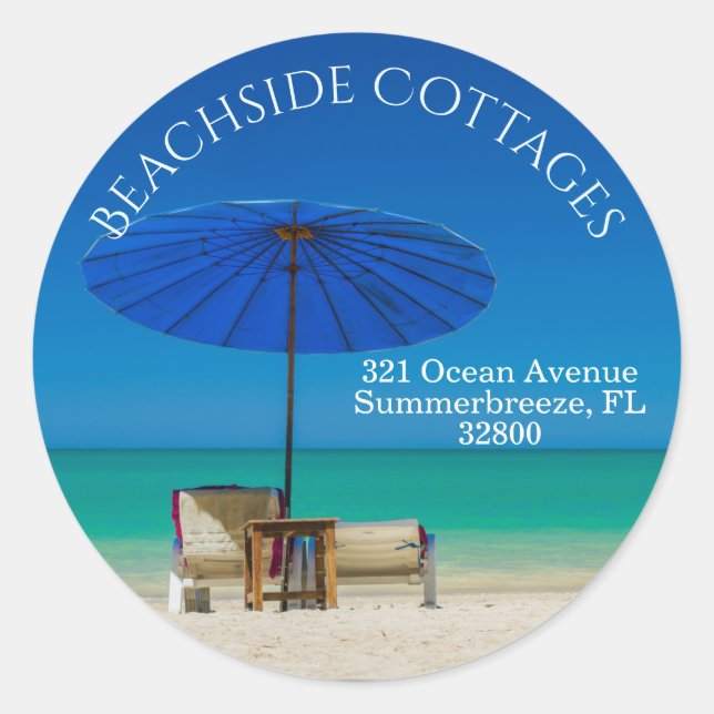 Erstellen Sie Ihr eigenes Firmenadressen-Label Runder Aufkleber (Vorderseite)