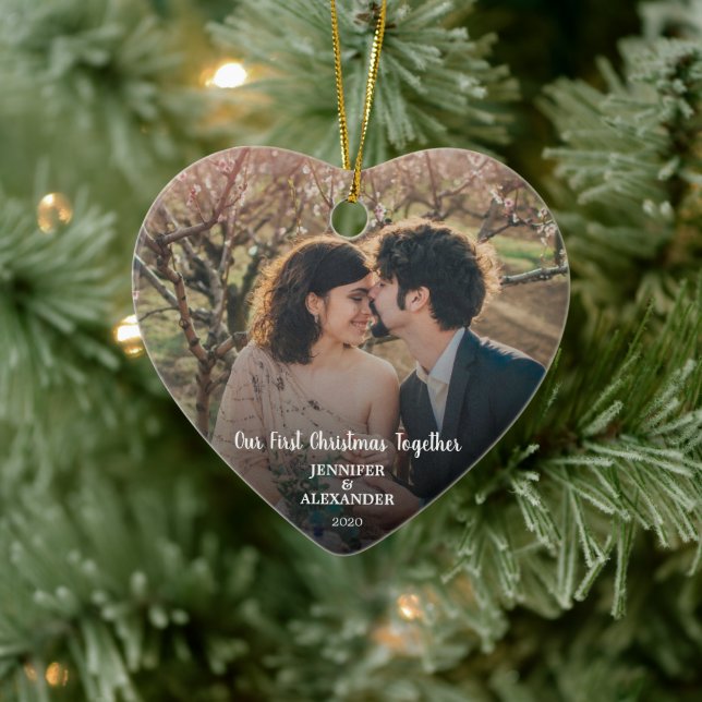 Erstellen Sie Ihr eigenes First Christmas Together Keramik Ornament (Baum)