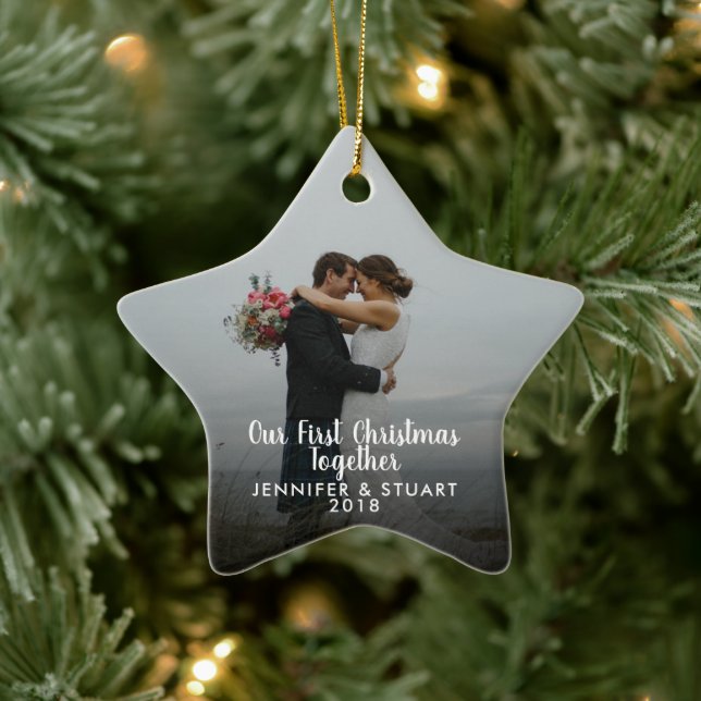 Erstellen Sie Ihr eigenes First Christmas Together Keramik Ornament (Baum)