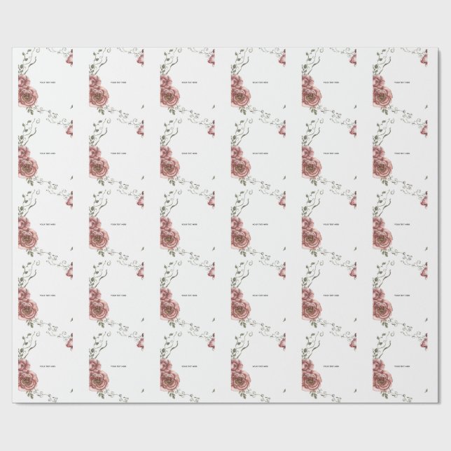 Erstellen Sie Ihr eigenes Florales  Geschenkpapier (Flach)