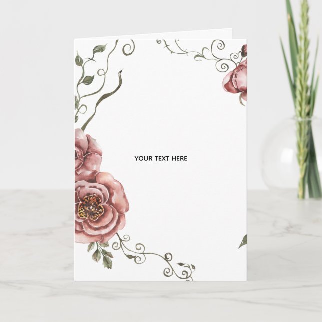 Erstellen Sie Ihr eigenes Florales  Karte (Vorderseite)