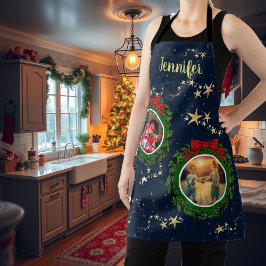 Erstellen Sie Ihr eigenes Foto Frohe Weihnachten m Schürze