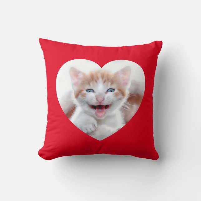 Erstellen Sie Ihr eigenes Foto für das Rote Herz Kissen (Vorderseite)