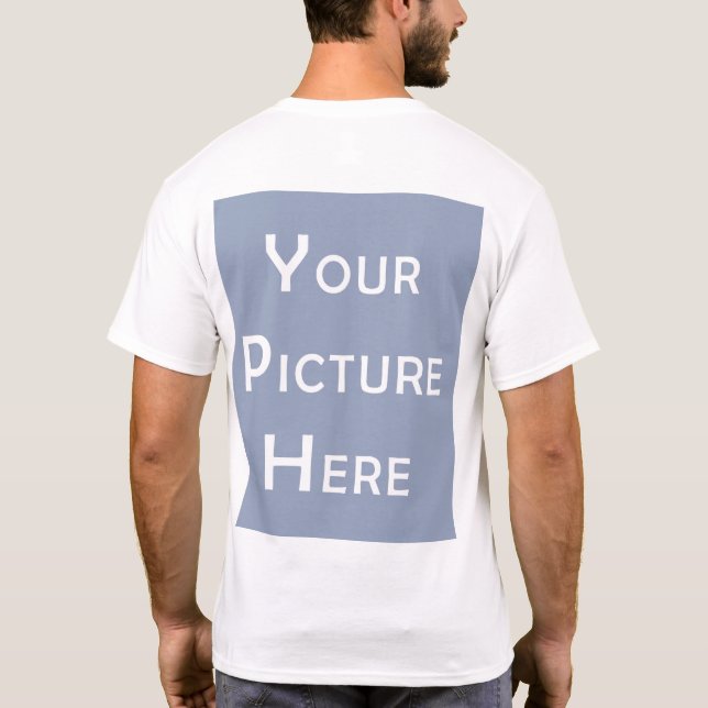 Erstellen Sie Ihr eigenes Foto für eine benutzerde T-Shirt (Rückseite)