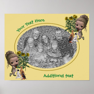 Erstellen Sie Ihr eigenes Foto Girl and Puppies Bo Poster