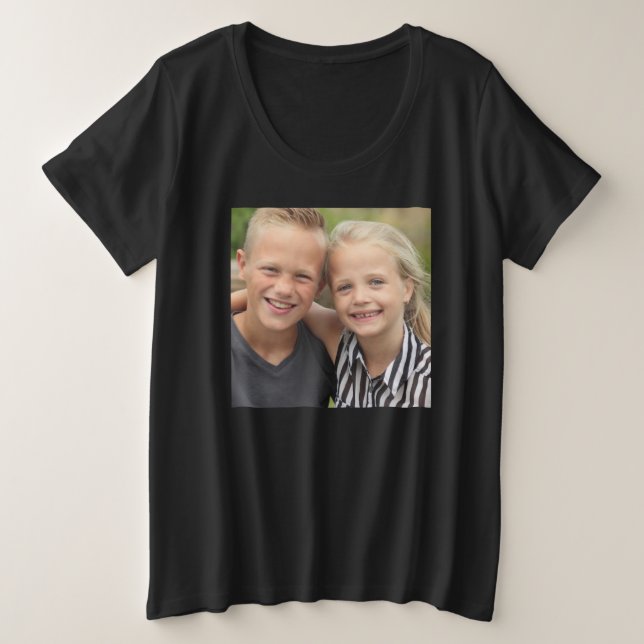 Erstellen Sie Ihr eigenes Foto Große Größe T-Shirt (Design vorne)