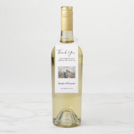 Erstellen Sie Ihr eigenes Foto Hochzeit Dankeschön Flaschenanhänger