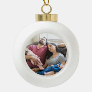Erstellen Sie Ihr eigenes Foto individuelles Bild Keramik Kugel-Ornament
